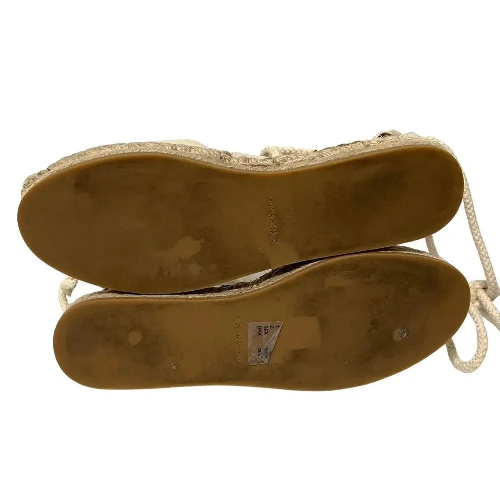 & OTHER STORIES D’Orsay Ankle Wrap Tie Espadrilles 37